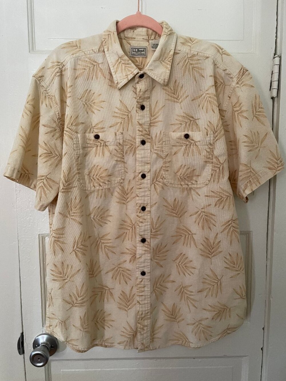 L.L.Bean Short Sleeve Button Up Shirt Size L